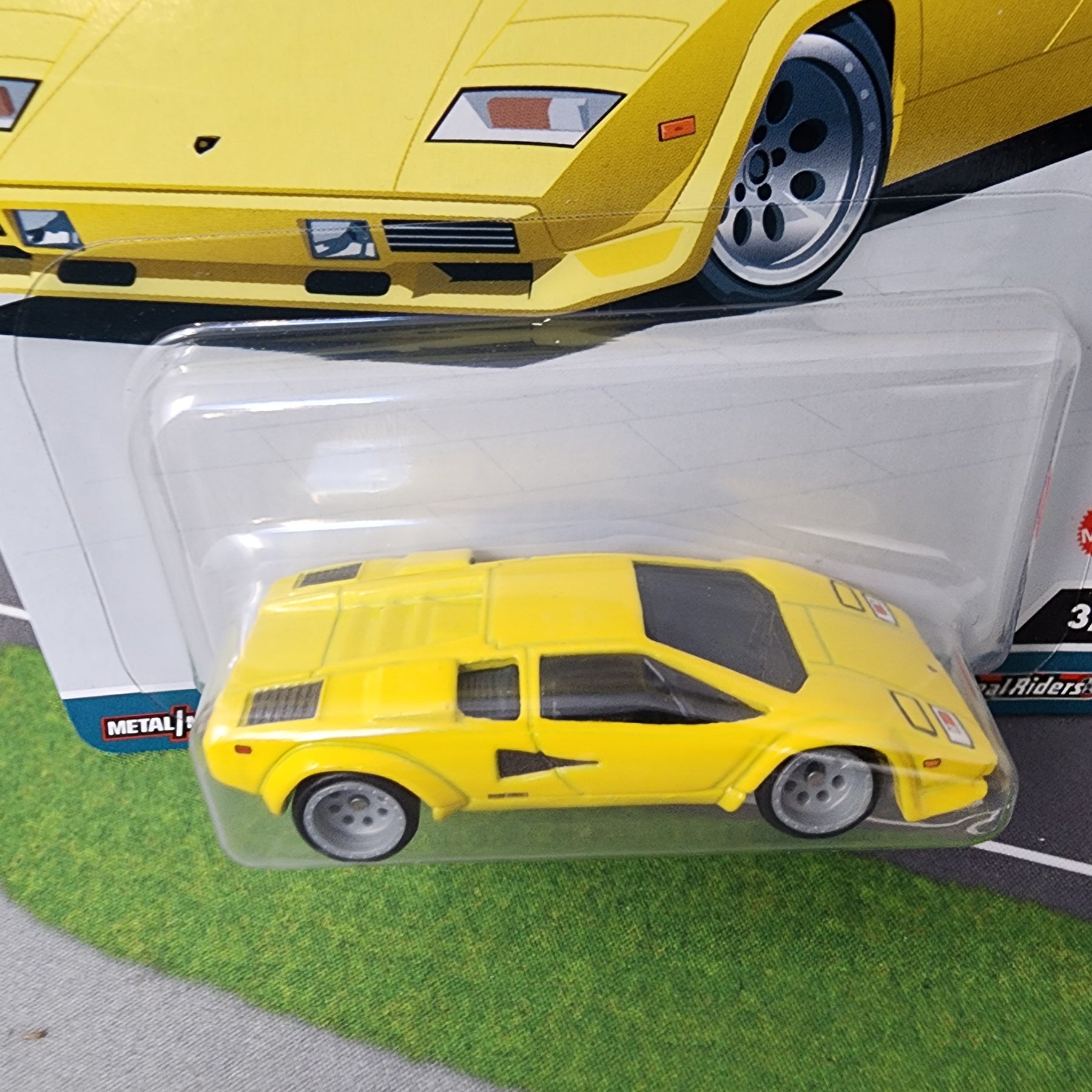 Miniy Countach Lamborghini Countach LP 5000 QV * Yellow * Hot Wheels Car Culture Spet ...