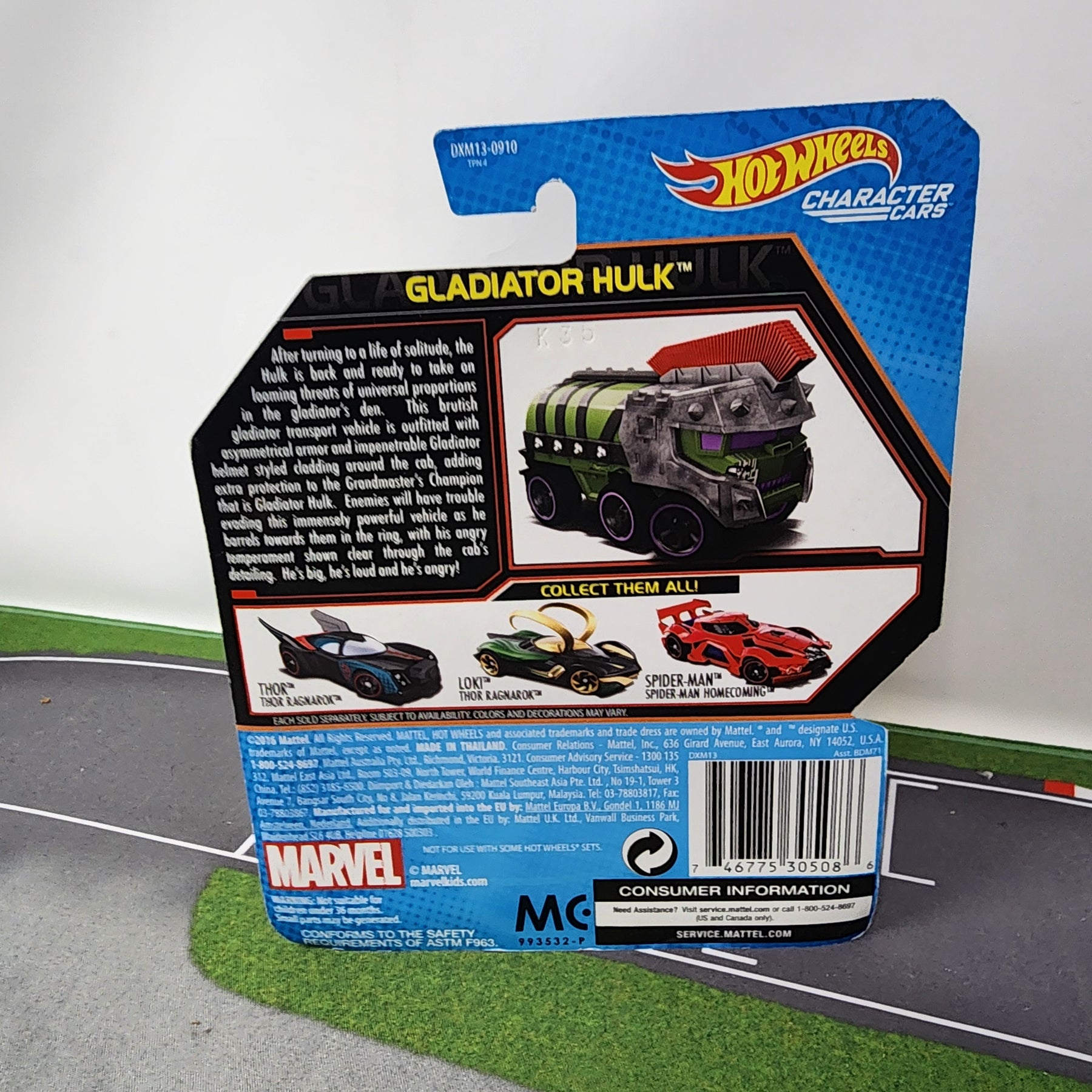 Gladiator Hulk * Hot Wheels Marvel Thor Ragnarök Character Car ...