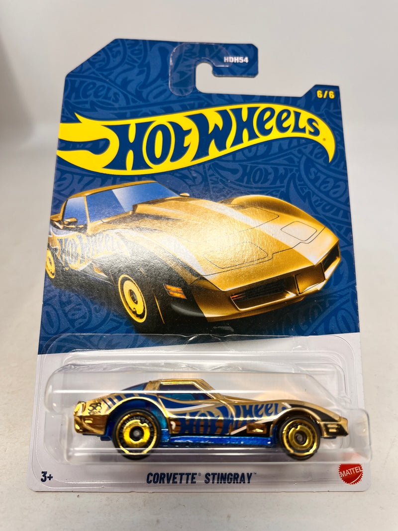 Corvette Stingray * CHASE * 2025 Hot Wheels 58th Anniversary Blue & Gold