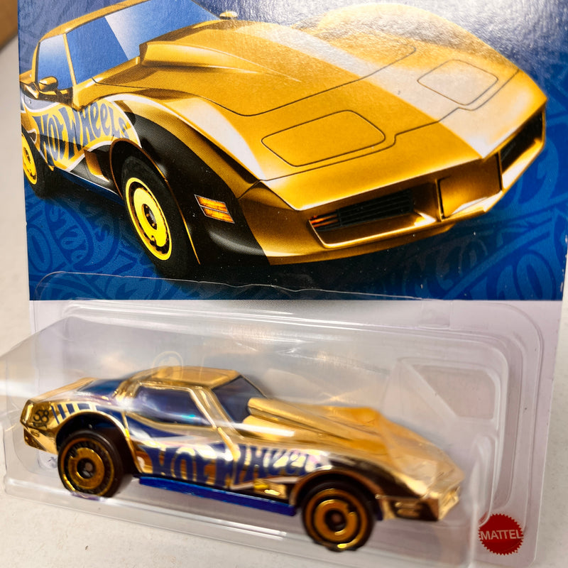 Corvette Stingray * CHASE * 2025 Hot Wheels 58th Anniversary Blue & Gold
