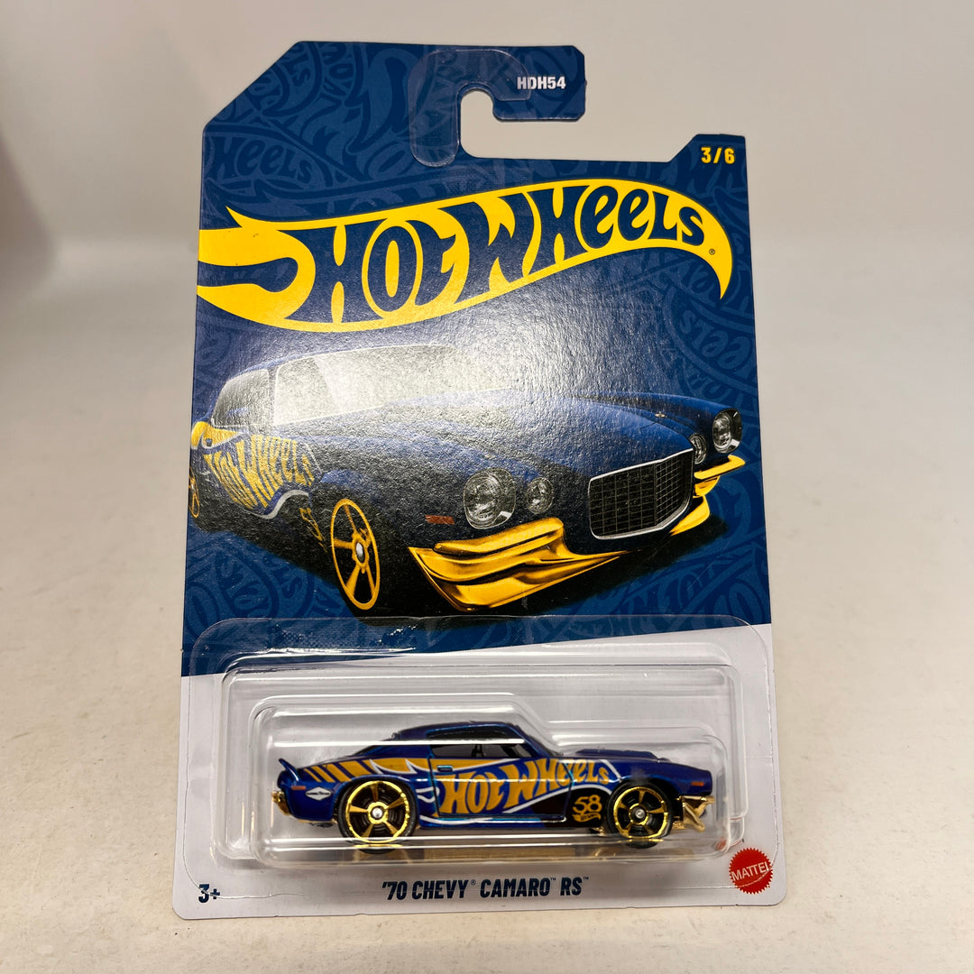 70 Chevy Camaro RS * 2025 Hot Wheels 58th Anniversary Blue & Gold