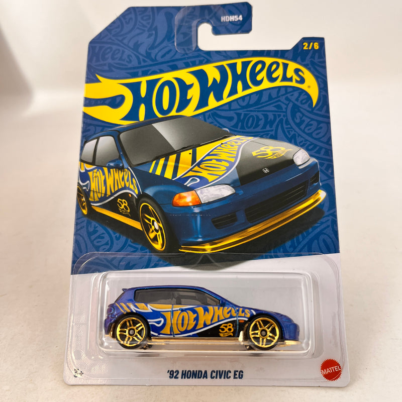 Honda Civic EG * 2025 Hot Wheels 58th Anniversary Blue & Gold