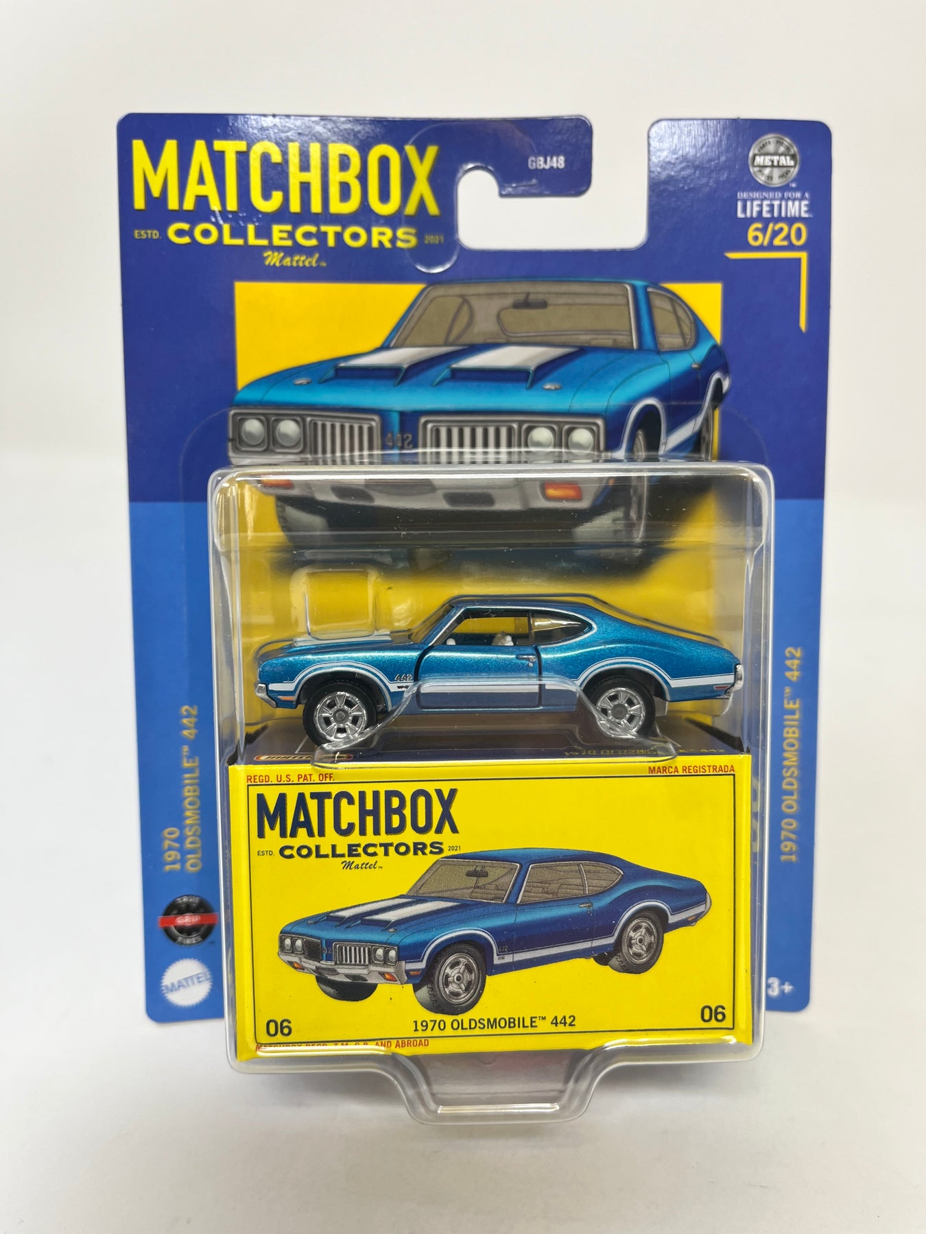 1970 Oldsmobile 442 * Aqua * 2024 Matchbox Collectors Series Case W ...