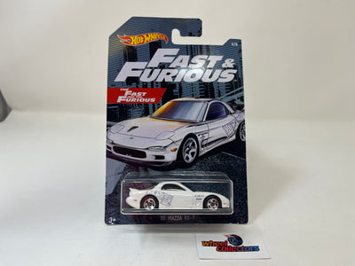 '95 Mazda RX-7 WHITE * Hot Wheels * Fast & Furious