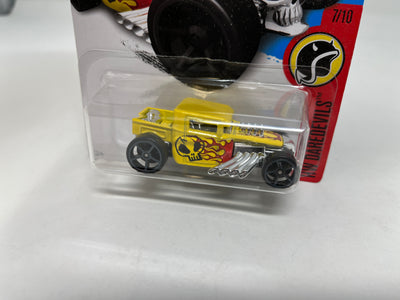 Bone Shaker #306 * 2017 Hot Wheels * Yellow Forza