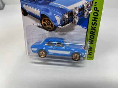 '70 Ford Escort RS1600 #221 Fast & Furious * 2015 Hot Wheels * Blue