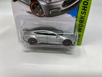 Tesla Model S #217 * 2015 Hot Wheels * Silver