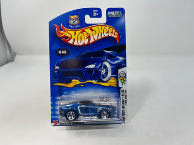 1968 Mustang #46 * Blue w/ Boss Hoss Tampo * 2003 Hot Wheels