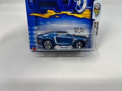 1968 Mustang #46 * Blue w/ Boss Hoss Tampo * 2003 Hot Wheels