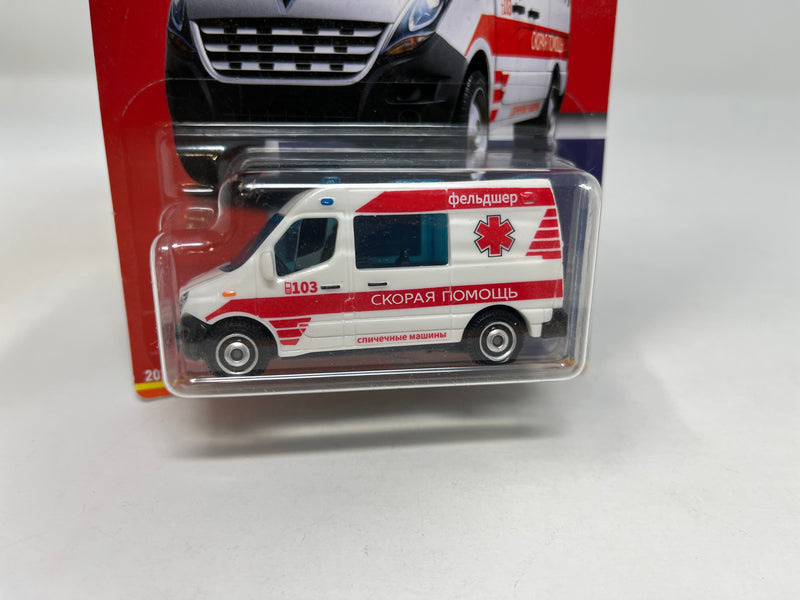 Renault Master Ambulance * Matchbox Global Series * RED/White