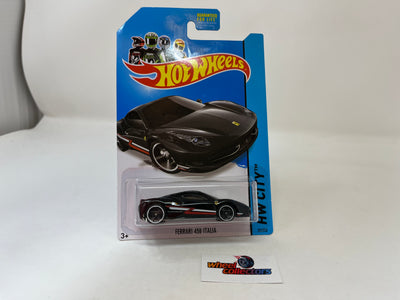 Ferrri 458 Italia #35 * BLACK * 2014 Hot Wheels