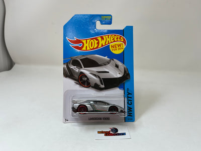 Lamborghini Veneno #37 * SILVER * 2014 Hot Wheels