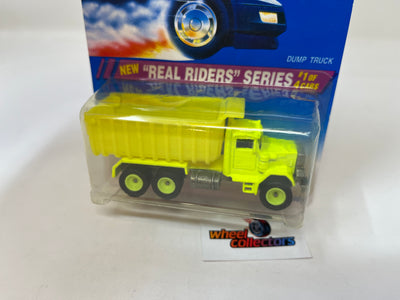 Dump Truck Real Riders Series * Hot Wheels Blue Card