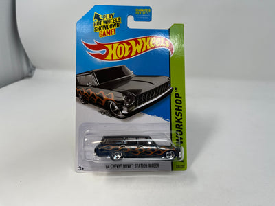 '64 Chevy Nova station Wagon #236 * Black Toys R Us Only * 2014 Hot Wheels