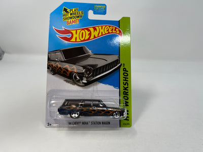 '64 Chevy Nova station Wagon #236 * Black Toys R Us Only * 2014 Hot Wheels