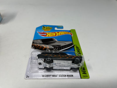 '64 Chevy Nova station Wagon #236 * Black Toys R Us Only * 2014 Hot Wheels