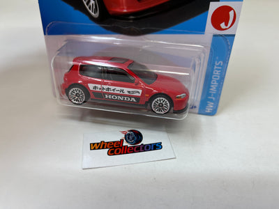 '92 Honda Civic EG #95 * RED * 2024 Hot Wheels Basic Case D