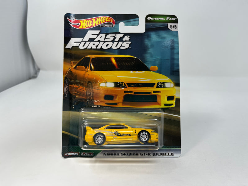 Nissan Skyline GT-R BCNR33 * Yellow * Hot Wheels Fast & Furious * Original Fast