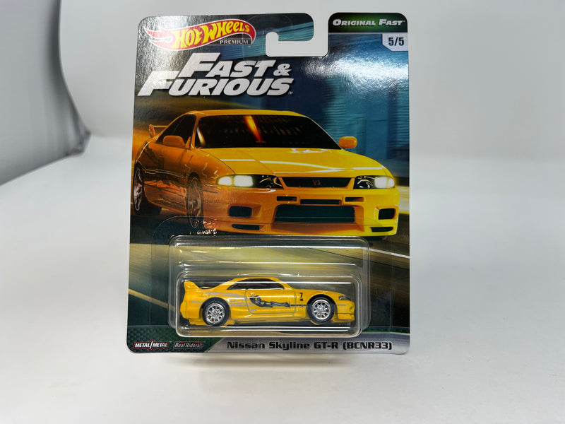 Nissan Skyline GT-R BCNR33 * Yellow * Hot Wheels Fast & Furious * Original Fast