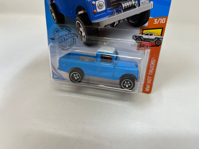 Land Rover Series III Pickup #111 * BLUE * 2019 Hot Wheels USA Card