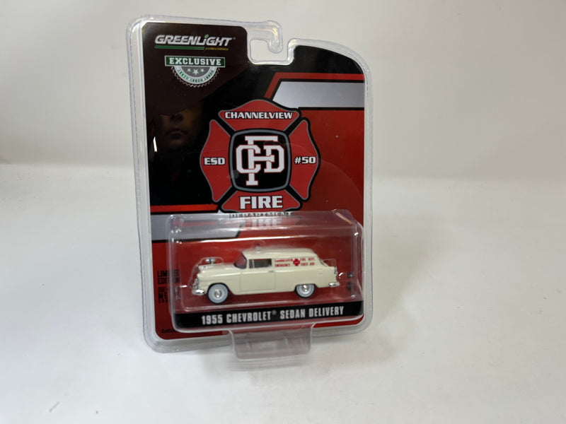 1955 Chevrolet Sedan Delivery Channelview Fire Dept * Greenlight Hobby Exclusive