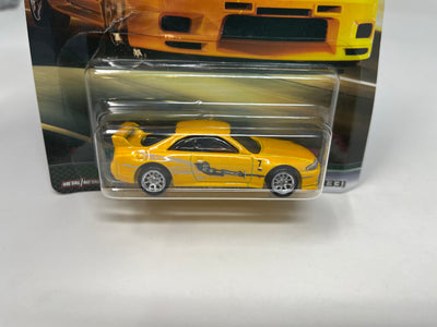 Nissan Skyline GT-R BCNR33 * Yellow * Hot Wheels Fast & Furious * Original Fast