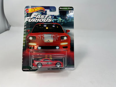 '95 Mazda RX-7 * Red * Hot Wheels Fast & Furious * Original Fast