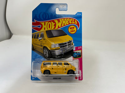 Dodge Van #50 * Yellow * 2021 Hot Wheels USA Card