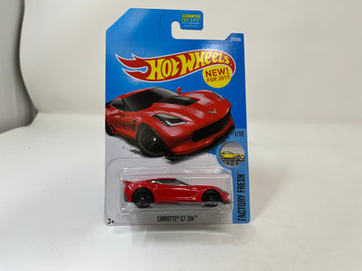 Chevy Corette C7 Z06 #217 * RED * 2017 Hot Wheels USA Card