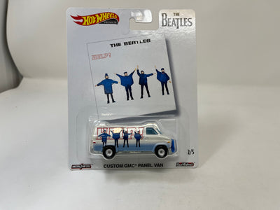 Custom GMC Panel Van The Beatles * White/Blue * Hot Wheels Pop Culture Series