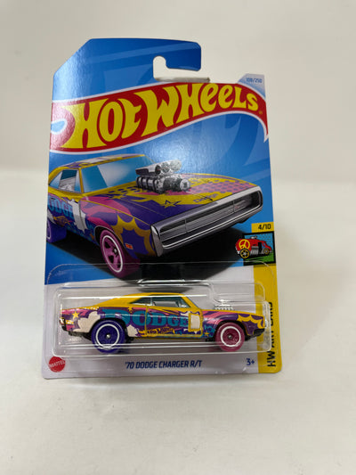 '70 Dodge Charger R/T #108 * Yellow * 2024 Hot Wheels Basic Case E