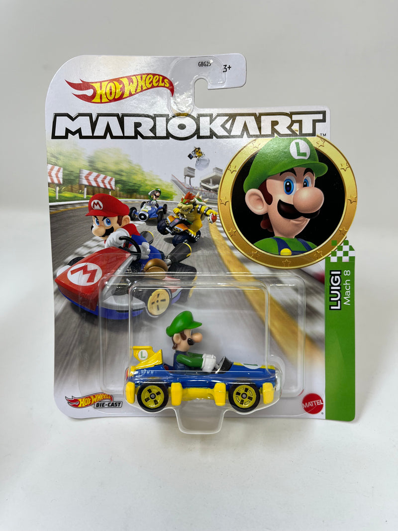 Luigi Mach 8 * 2024 Hot Wheels MARIO KART Nintendo Case G Release