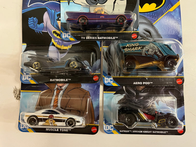 New! 5 Car Set * 2024 Hot Wheels DC Comics Batman Case K Release