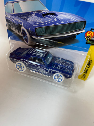 SHORT CARD * '67 Camaro #84 * BLUE * 2024 Hot Wheels Basic Case E
