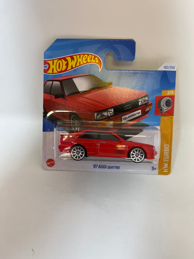 SHORT CARD * '87 Audi Quattro #102 * RED * 2024 Hot Wheels Basic Case E