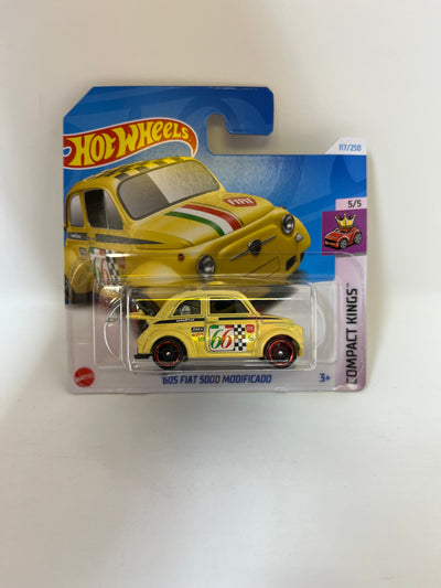 SHORT CARD * '60's Fiat Modificado #117 * Yellow * 2024 Hot Wheels Basic Case E