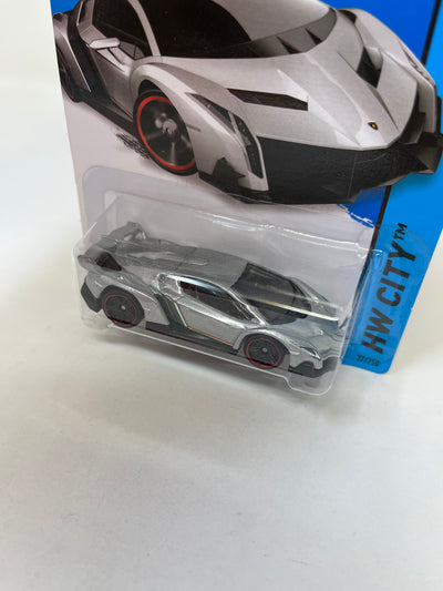 Lamborghini Veneno #37 * Silver * 2014 Hot Wheels USA Card