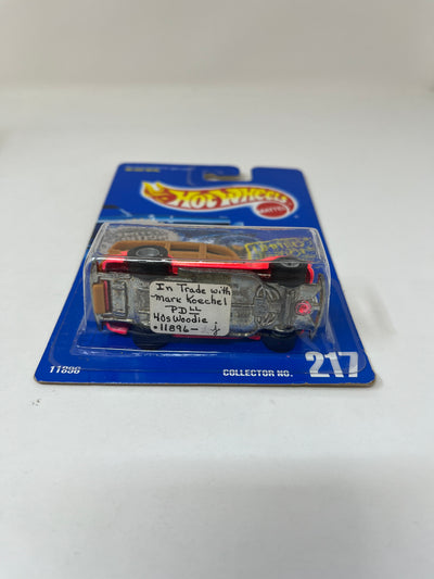'40's Woodie w/ Real Riders * 25th Winter Rod Run * Hot Wheels Blue Card