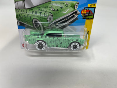 '57 chevy #121 * Green * 2024 Hot Wheels Case N Short Card