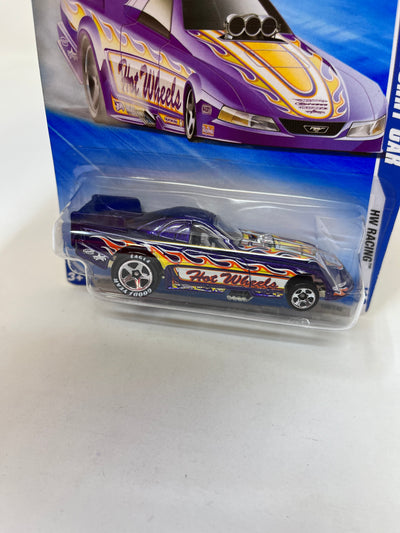 Ford Mustang Funny Car #158 * Purple * 2010 Hot Wheels w/ Goodyear Tires