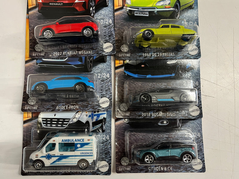 Complete 6 Car Set * 2024 Matchbox European Streets Case D Release