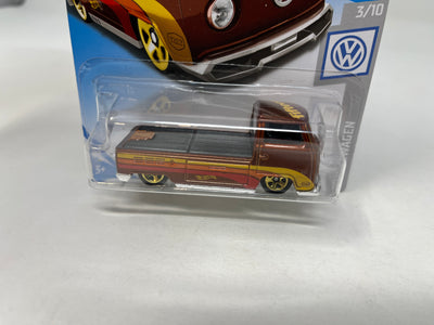 Volkswagen T2 Pickup #96 * 2017 Hot Wheels * BROWN