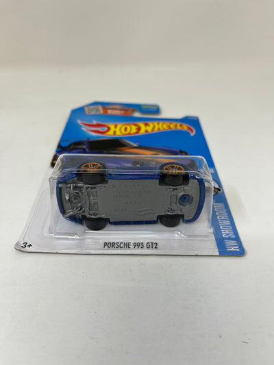 Porsche 993 GT2 #114 * BLUE * 2016 Hot Wheels