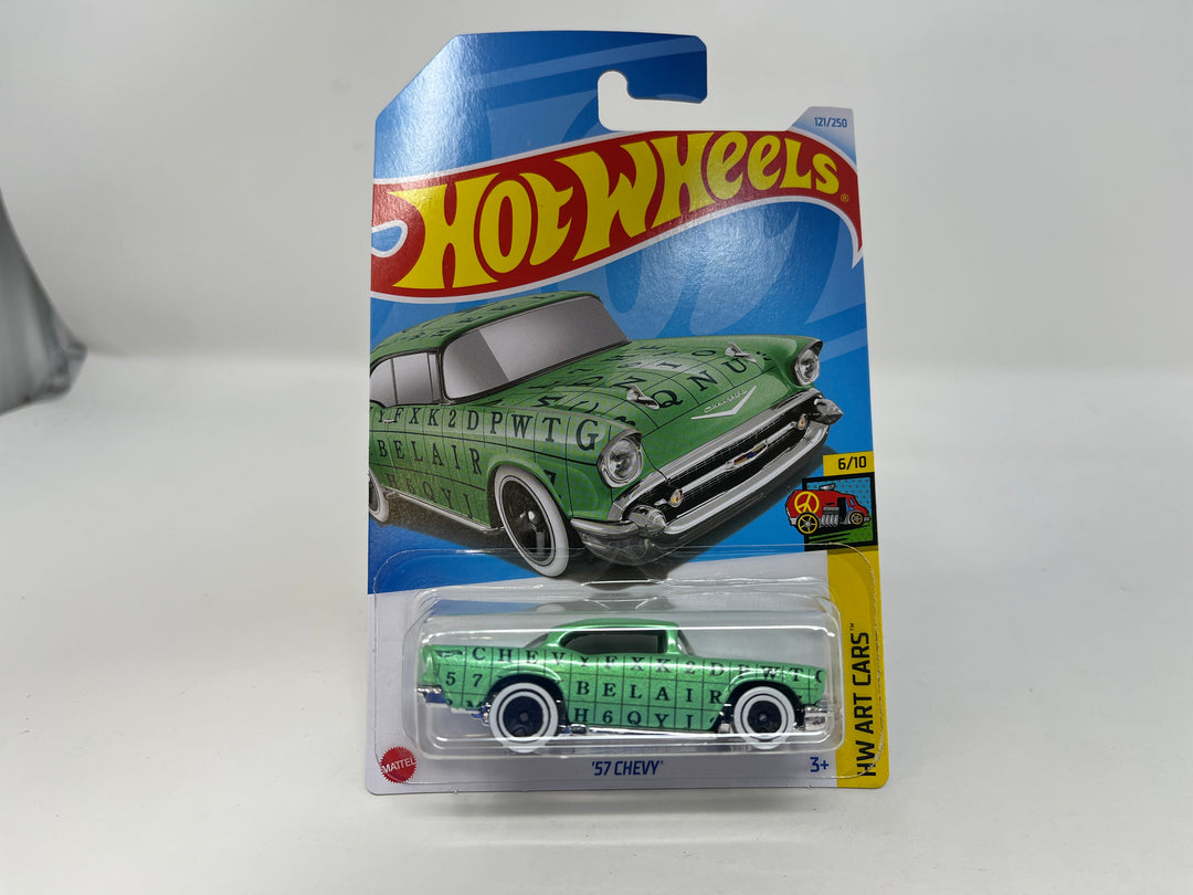 57 chevy #121 Green 2024 Hot Wheels Case N – Wheelcollectors LLC