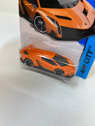 Lamborghini Veneno #37 * Orange * 2014 Hot Wheels