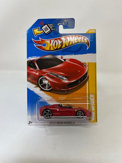 Ferrari 458 Spider #25 New Models * RED * 2012 Hot Wheels