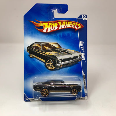 Chevy Nova #136 * Black w/ FTE Rims * 2009 Hot Wheels