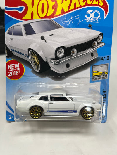 Custom Ford Maverick #97 * 2018 Hot Wheels * WHITE