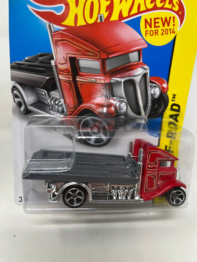 Fast-Bed Hauler #105 * 2014 Hot Wheels * RED