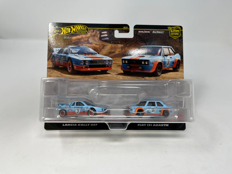 New!  2-Pack * Lancia Rally 037 & Fiat 131 Abarth GULF * 2024 Hot Wheels 1:64 Scale